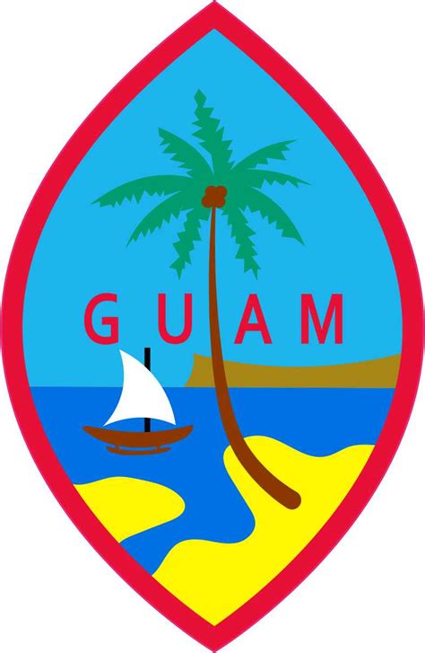 25in X 4in Seal Of Guam Vinyl Sticker