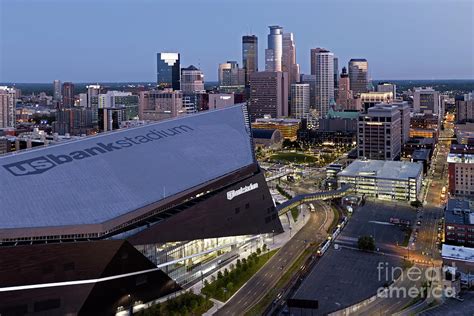 Us Bank Stadium And The Minneapolis Skyline Photograph By Bill Cobb
