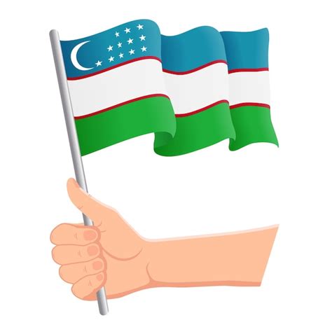 Premium Vector Hand Holding And Waving The National Flag Of