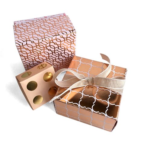 Handmade Square Rose Gold Gift Boxes Baubles Trinkets
