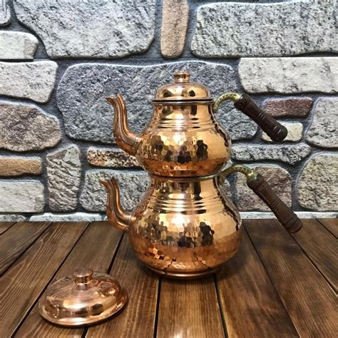 Turkish Arabic Teapot Set Handmade Copper Tea Pot Set Thick Copper In