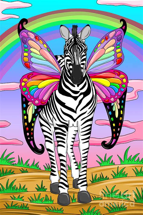 Zebra Pegasus Digital Art By Melanie Jeyakkumar Fine Art America