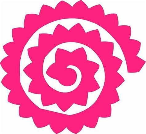 Free 291 Svg Cut Cricut Rolled Flower Template Svg Png Eps Dxf File