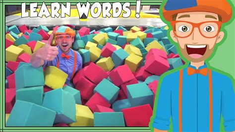 Blippi Toys Learning Words With Blippi At The Trampoline Park Videos