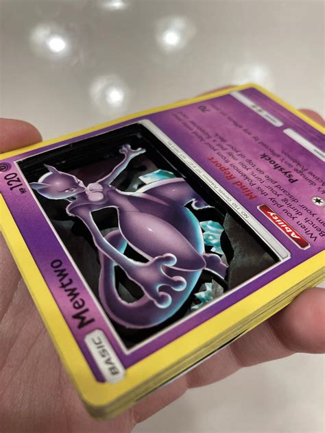 3D Pokemon Card Mewtwo 75/214 | Etsy