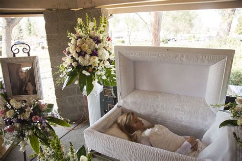 Liana Kotsura In Her Open Casket During Her Funeral