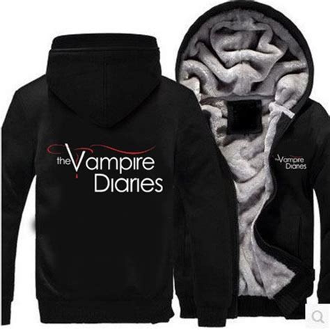 The Vampire Diaries Thickening Fleece Hoodie Sweatshirts Wish