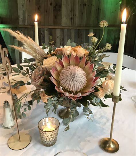 Protea Centerpieces Protea Centerpiece Lantern Centerpiece Wedding