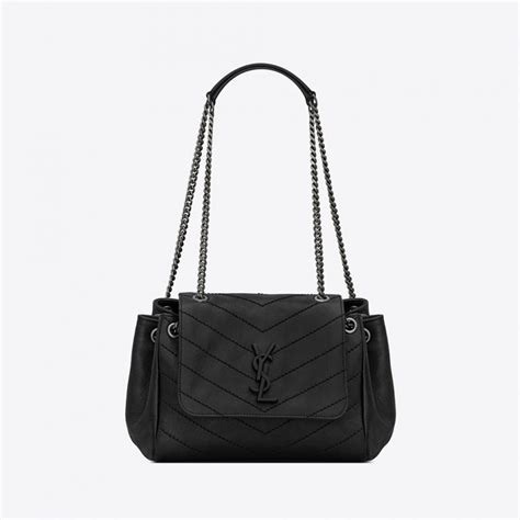 Saint Laurent Ysl Women Small Loulou Bag Y Quilted Leather Black