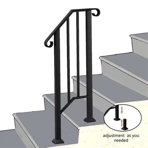 Salonmore Handrail Picket 1 Fits 1 Or 2 Steps Matte Black Stair Rail