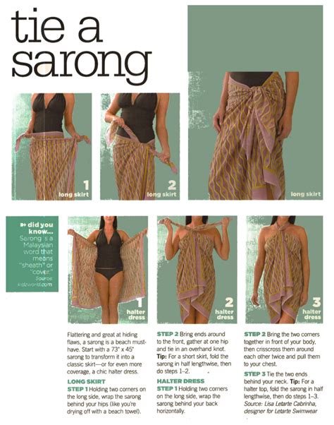 How To Tie A Sarong Fashion Sarong Skirt Sarong