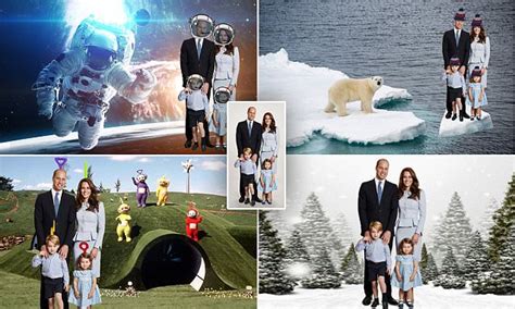 William And Kates Christmas Card Photoshopped Goes Viral Daily Mail