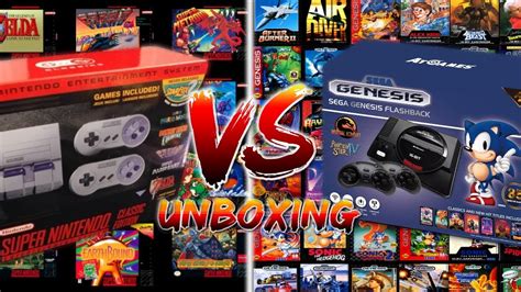 Super Nintendo Mini Vs Sega Genesis Flashback Unboxing Battle Youtube