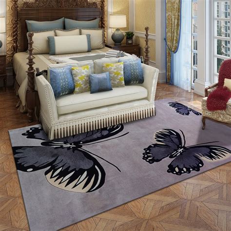 Butterfly Wool Large Size Carpets For Parlor Living Room