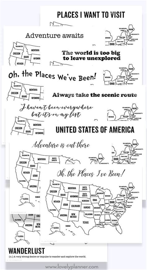 13 Free Printable Usa Travel Maps United States Coloring Pages To Add