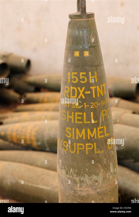 155mm Artillery Capchered Round From Ammo Hi Res Stock Photography And