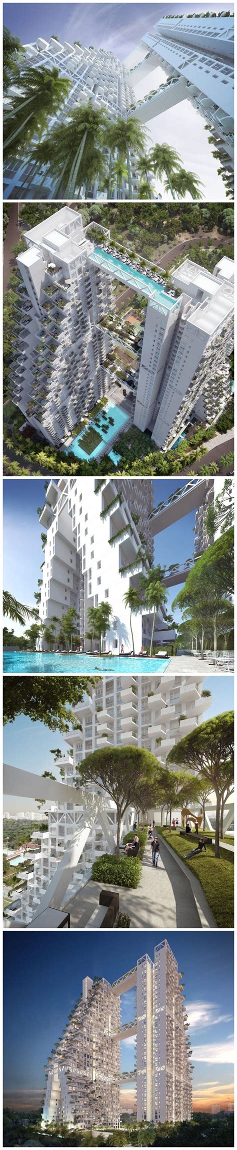 moshe safdie designs fractal based sky habitat for singapore landscape architecture plan