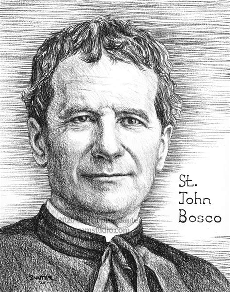 St John Bosco Portrait By Christopher Santer Catholic Artist Don