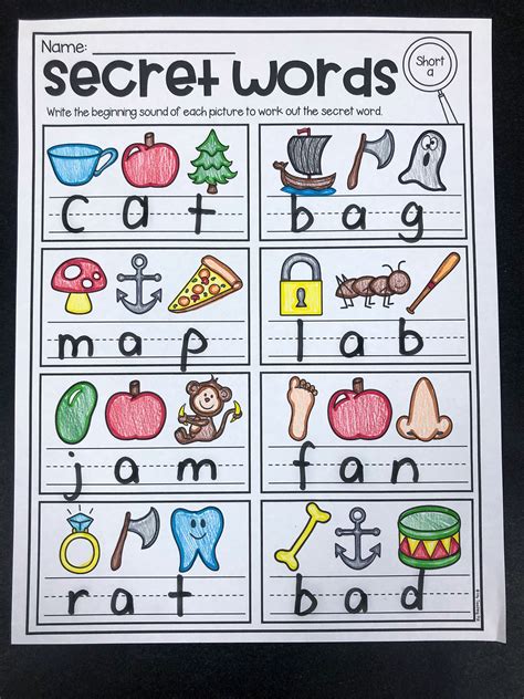 Cvc Secret Words Worksheet Artofit