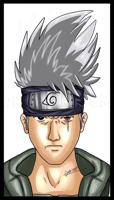 How To Draw Kakashi Hatakes Face From Naruto By Dawn