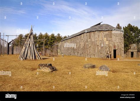 Iroquoian Village In Ontario Canada Stock Photo Alamy