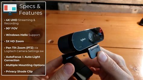 logitech brio 4k webcam overview and demo youtube