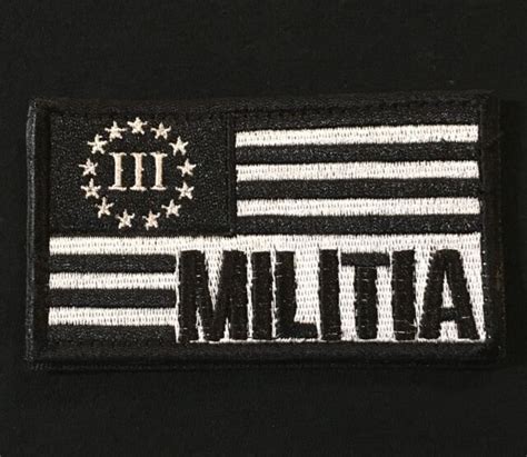 Militia Three 3 Percenter Usa Flag 2a Army Black Ops Swat Velcro