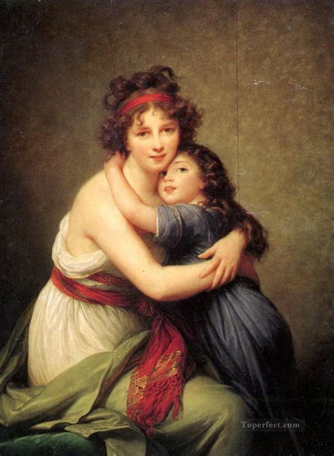 Elisabeth Vigee Lebrun Self Portrait With Daughter Painting In Oil For Sale