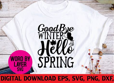 Goodbye Winter Hello Spring Svg Graphic By Creative Designer · Creative