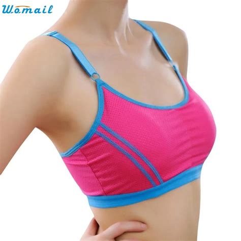 Buy Women Fitness Yoga Sports Bra For Running Gym Padded Wire Free Shakeproof
