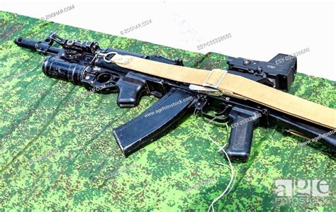 Samara Russia May 18 2019 Kalashnikov Ak 47 Rifle With Under