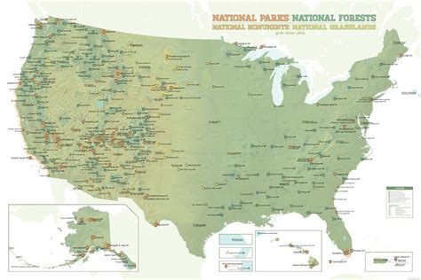 Map Of Us National Parks And Monuments Carolina Map