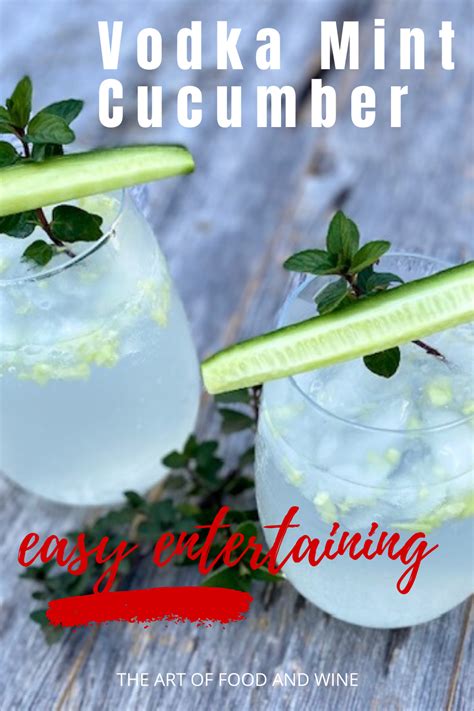 Super Refreshing Cucumber Mint Vodka Cocktails Are Made With A Mint Simple Syrup Perfect For