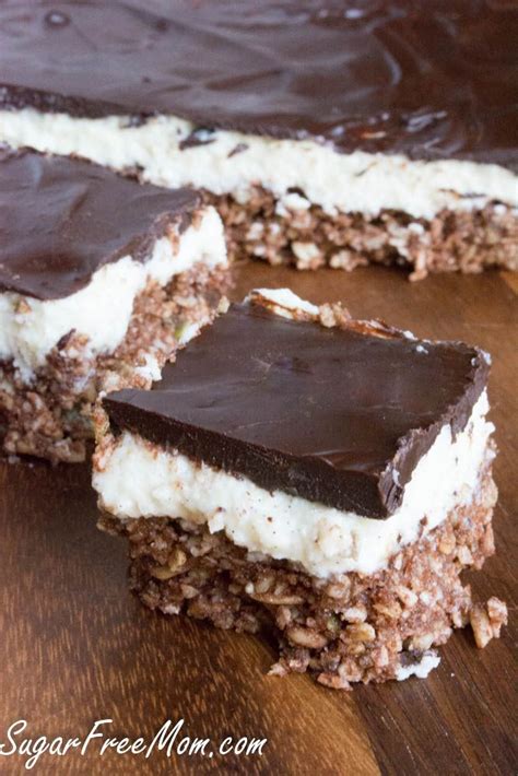 This is such a quick and easy fix, hubs didn't guess the two ingredients, no, he just maybe it is just too simple to write a recipe post about, but we loved it, so i am going to share it with you! No Bake Sugar-Free Nanaimo Bars | Recipe | Sugar free ...