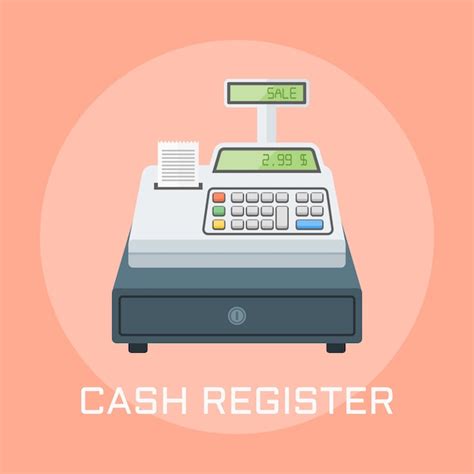 Premium Vector Cash Register Flat Design Style Illustration