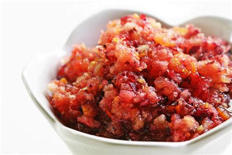 I also added walnuts to the mix. Cranberry Relish Recipe | SimplyRecipes.com
