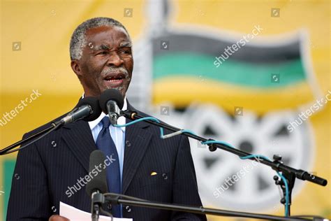South African President Thabo Mbeki Delivers Editorial Stock Photo