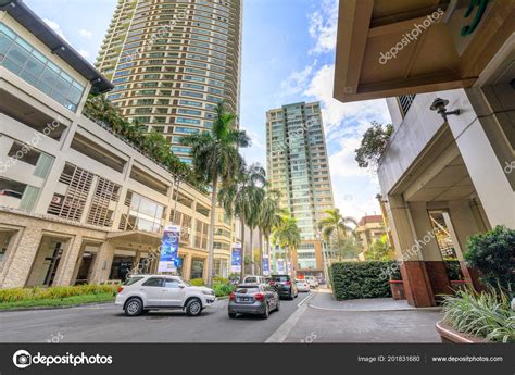 Makati Manila Philippines Jan 2018 Road View Greenbelt Shopping Mall