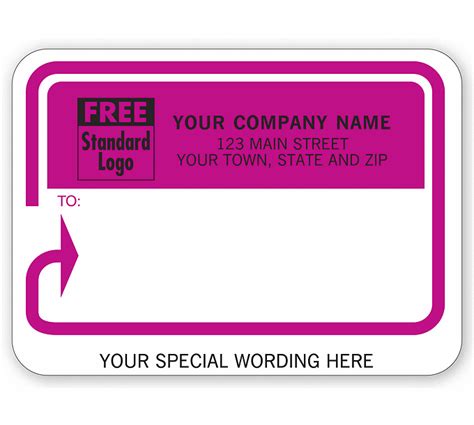 White And Pink Mailing Labels Return Address 1207