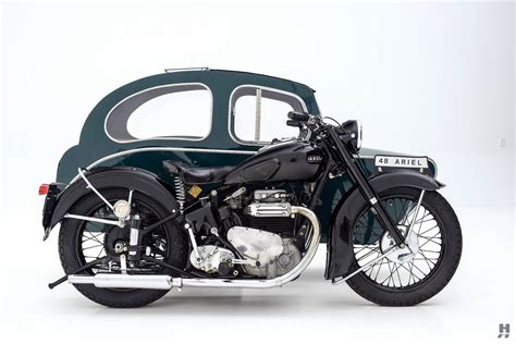 1948 Ariel Square Four Motorcycle With Sidecar