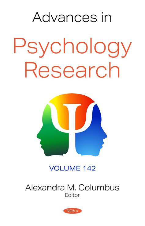 Advances In Psychology Research Volume 142 Nova Science Publishers
