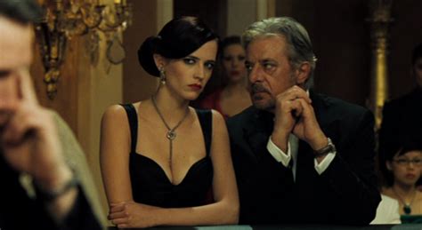 It stars daniel craig, eva green, mads mikkelsen, judi dench, jeffrey wright & giancarlo giannini. Style in Film: Eva Green in Casino Royale