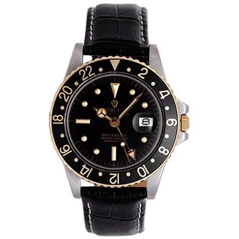 Rolex Stainless Steel And Yellow Gold Gmt Master Wristwatch At 1stdibs