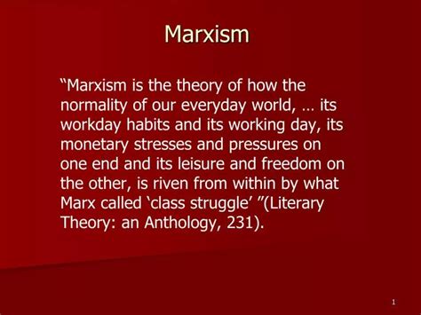 Ppt Marxism Powerpoint Presentation Free Download Id1105594