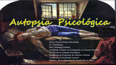 Autopsia Psicológica By Colegio De Investigación Legal Y Pericial Cilp