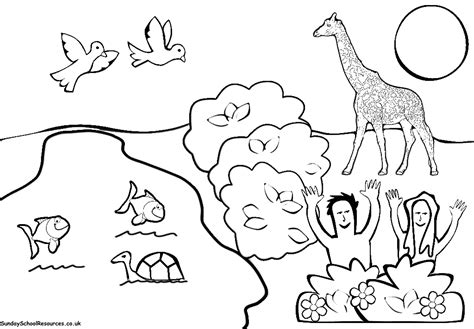 Bible Story Coloring Pages Creation Coloring Home