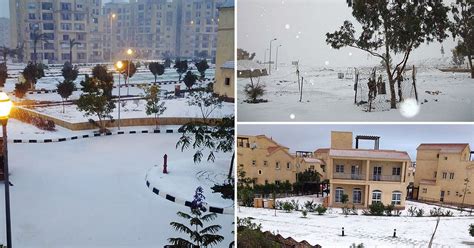 Cairo Snow Egyptian Capital Sees Snowfall For The First Time In 112