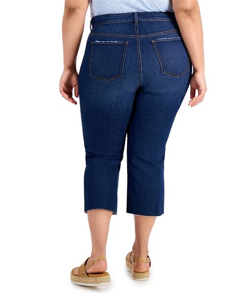 style and co plus size curvy fit capri jeans created for macy s and reviews jeans plus sizes
