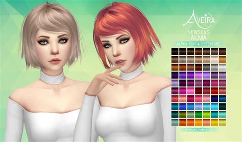 Aveira Sims 4 Newseas Alma Alpha Edit And Retexture Sims 4 Hairs