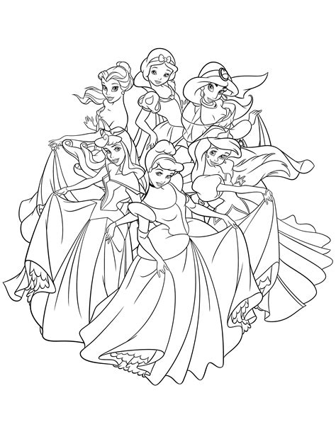 Coloriage Disney Princesse With Images Disney Coloring Pages Images